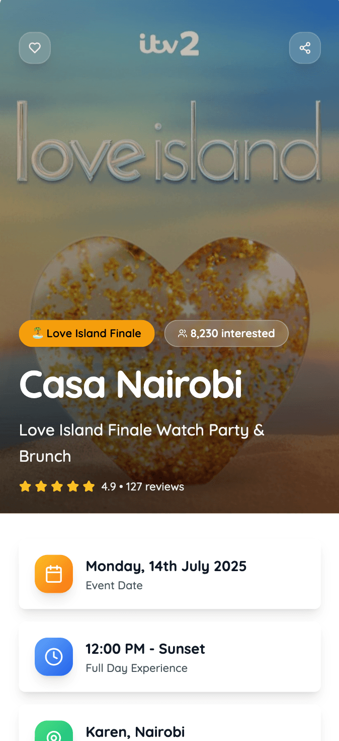 Casablanca — Event Booking Mobile App